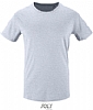 Camiseta Algodon Biologico Jaspeado Hombre Milo Sols - Color Azul Cielo Jaspeado